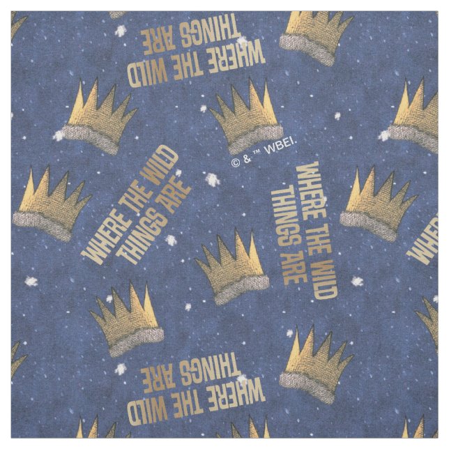 Tissu Où les choses sauvages sont Motifs de la Couronne  (Échantillon)