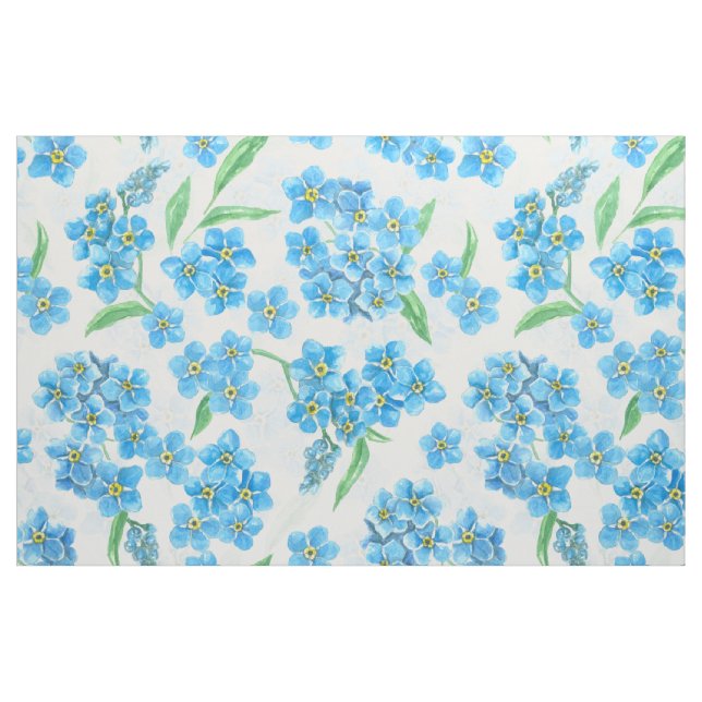 Tissu Oubliez-moi pas les fleurs d'aquarelle (Fat Quarter)