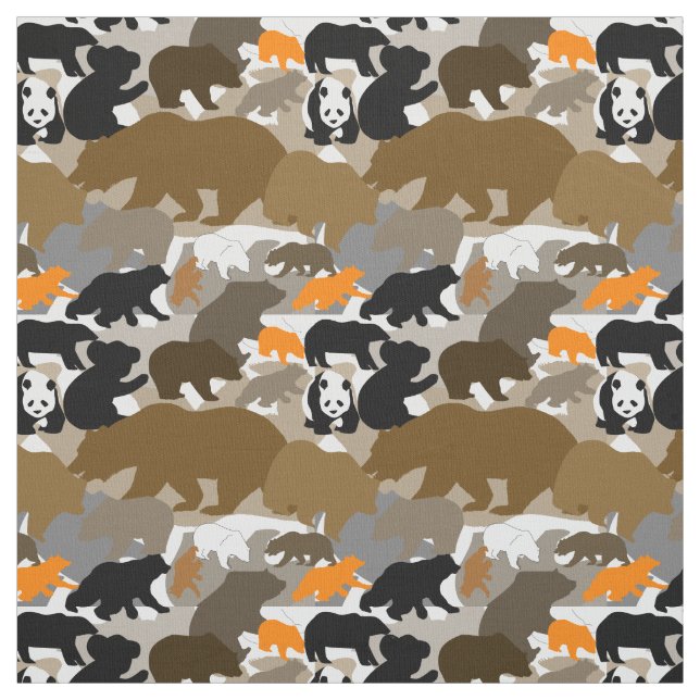 Tissu ours de camo (Échantillon)