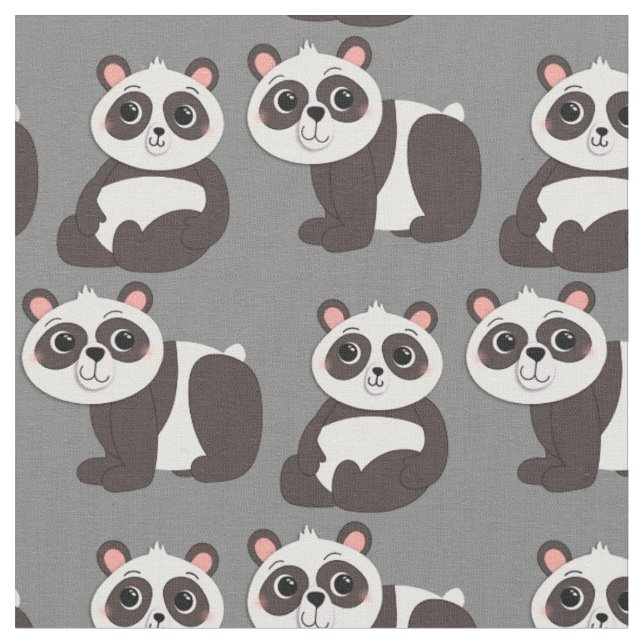 Tissu Ours Panda Enfants Mignons (Fermer)