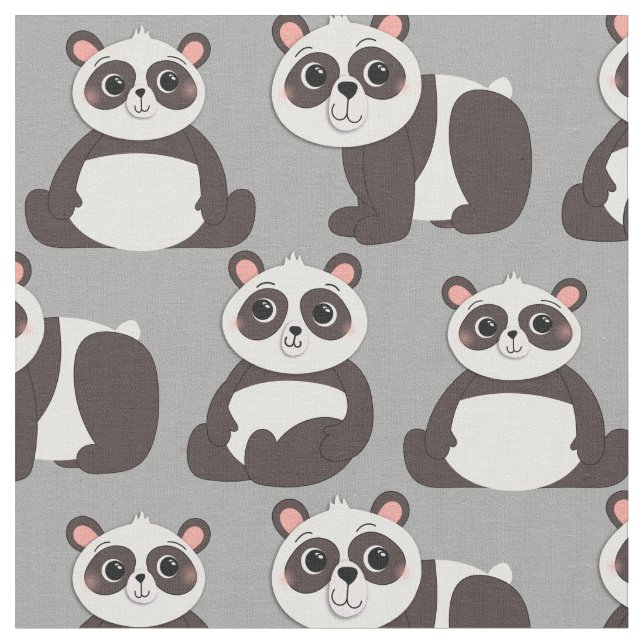 Tissu Ours Panda Enfants Mignons (Fermer)