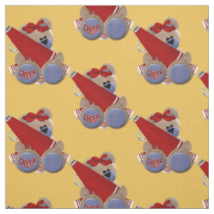 Tissu Ours rouge de pom-pom girl