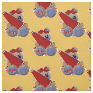 Tissu Ours rouge de pom-pom girl