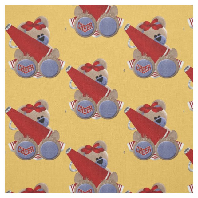 Tissu Ours rouge de pom-pom girl (Échantillon)
