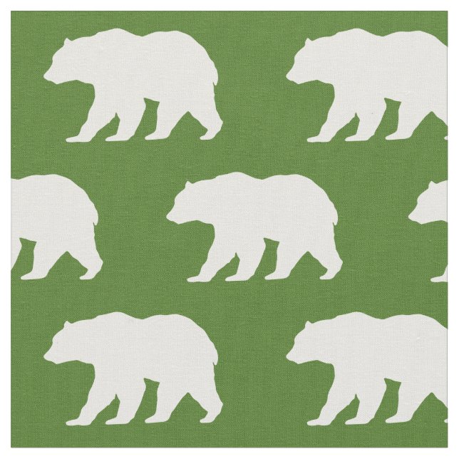 Tissu Ours Silhouette Bois Animaux (Fermer)