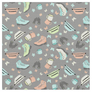 Tissu Outdoor Adventure Collage Fabric à motifs