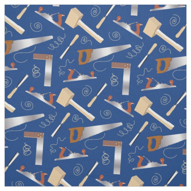 Tissu Outils de menuiserie Boîte à outils de travail du  (Échantillon)