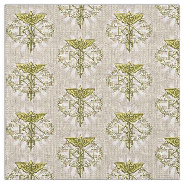 Tissu Oval Gold Caduceus RN Nurse (Échantillon)