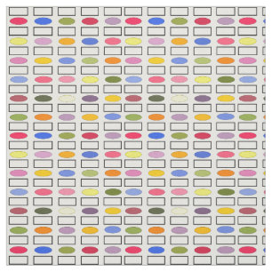 Tissu Ovales et Rectangles - Jardin Fleur