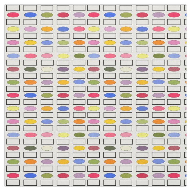 Tissu Ovales et Rectangles - Jardin Fleur (Échantillon)