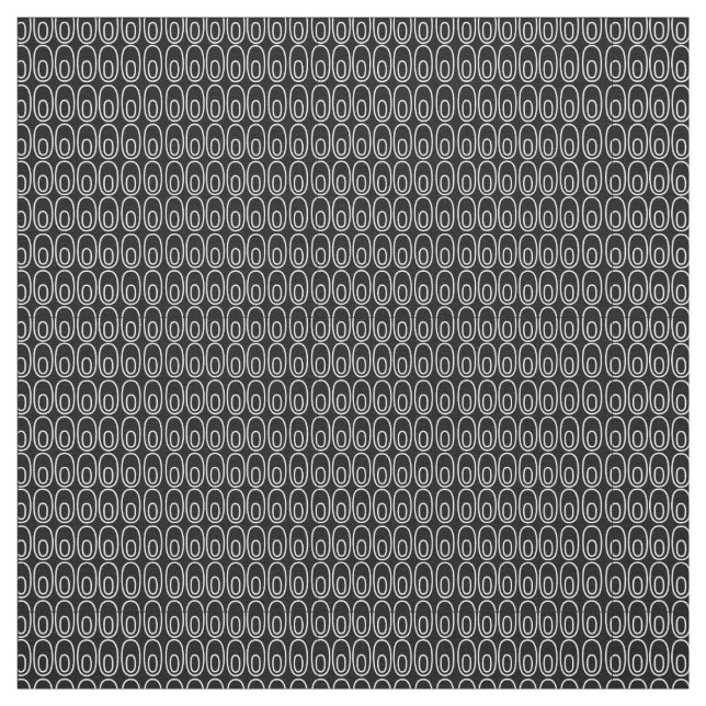 Tissu Ovales noirs répétés (Échantillon)