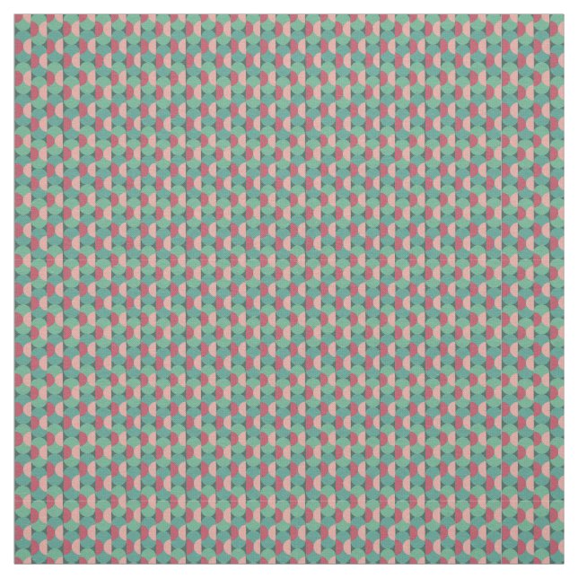 Tissu Ovales rétro et demi-cercles (Échantillon)