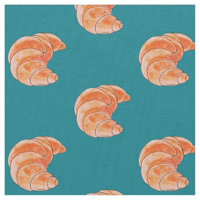 Tissu pain aux croissants bruns (Fermer)