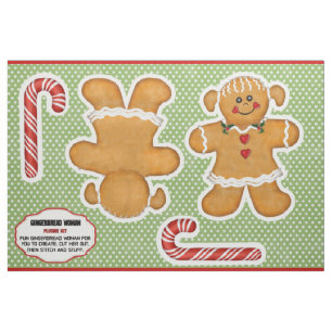 Tissu Pain d'épices Femme Coupe et coudre Kit de Plushie