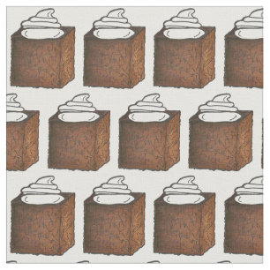 Tissu Pain d'épices tranche de gâteau crème blanchie Des