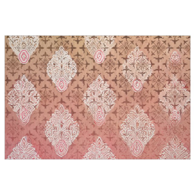 Tissu Paisley floral dégradant | Impression textile d'or (Fat Quarter)
