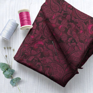 Tissu Paisley Garden Floral Burgundy ID750