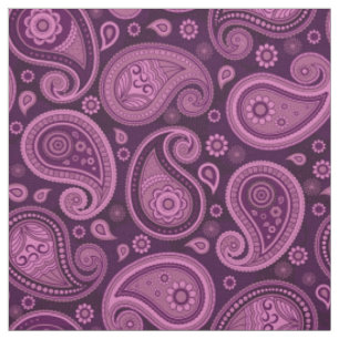 Tissu Paisley motif de couleur violette élégante