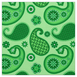 Tissu Paisley Motif, Jade et Emerald Green