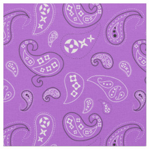 Tissu Paisley Purple Paisley Western Bandana Imprimer