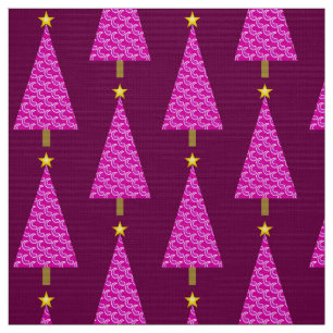 Tissu Paisley violet arbre de Noël moderne