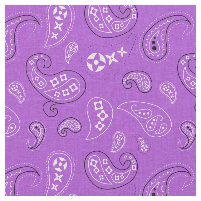 Tissu Paisley violet clair Bandana Ouest Imprimer (Fermer)