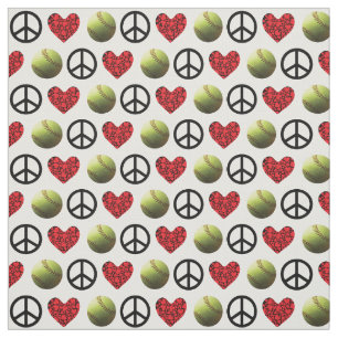 Tissu Paix, amour, conception du base-ball