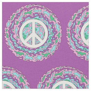 Tissu Paix psychédélique