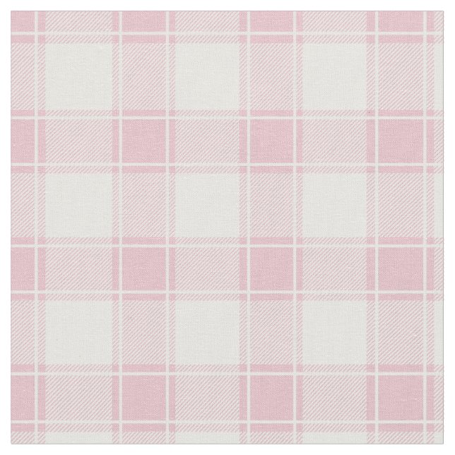 Tissu Pale Pink & White Buffalo Plaid (Fermer)