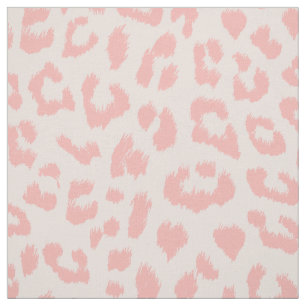 Tissu Pâle rougissent l'empreinte de léopard rose