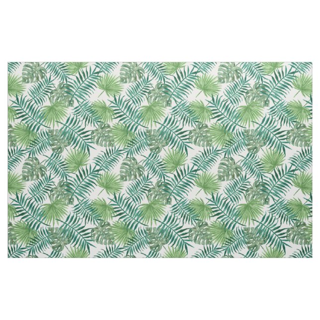 Tissu Palm Tree Feuille Tropical Green Motif (Fat Quarter)