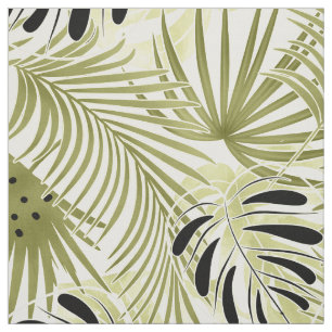 Tissu palmettes, tropical, botaniques