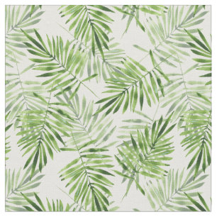 Tissu Palmettes vertes