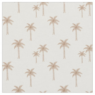 Tissu Palmiers Bohème Côtière Tropical Été Neutre