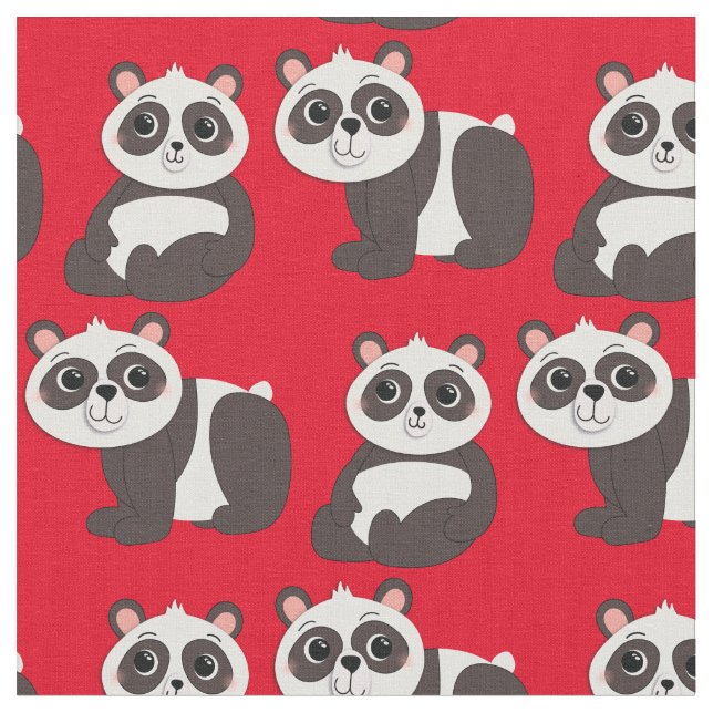 Tissu Panda Porte de mignons enfants (Fermer)
