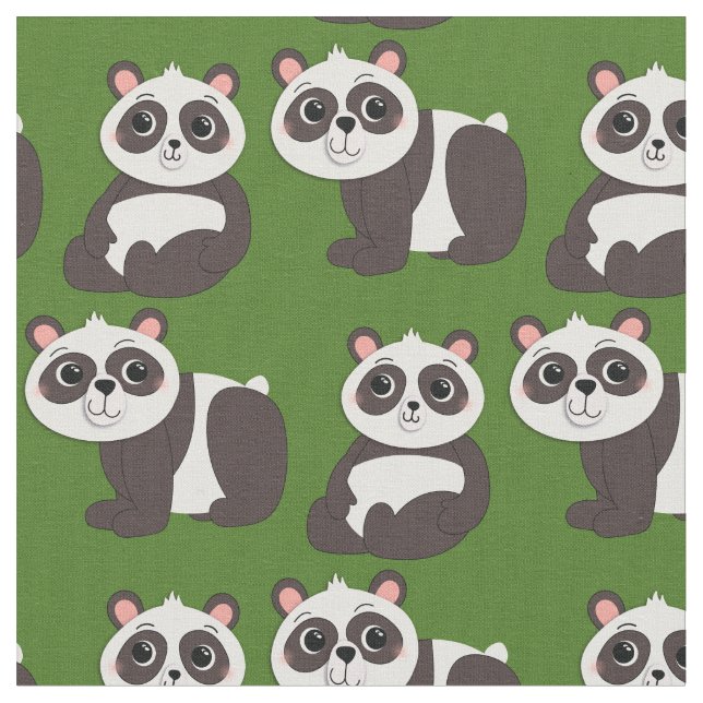 Tissu Panda Porte de mignons enfants (Fermer)