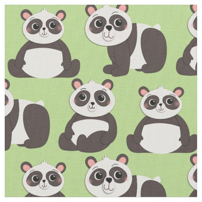 Tissu Panda Porte de mignons enfants (Fermer)