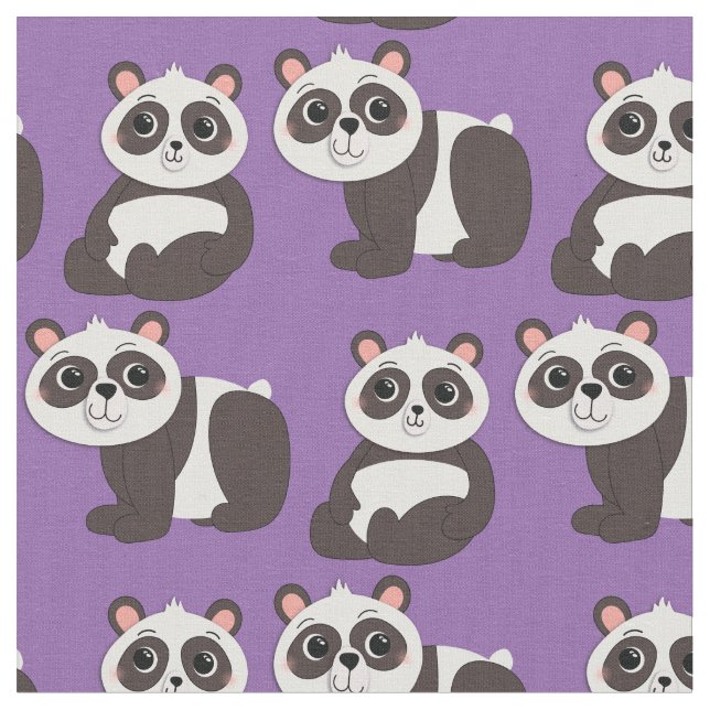 Tissu Panda Porte de mignons enfants (Fermer)