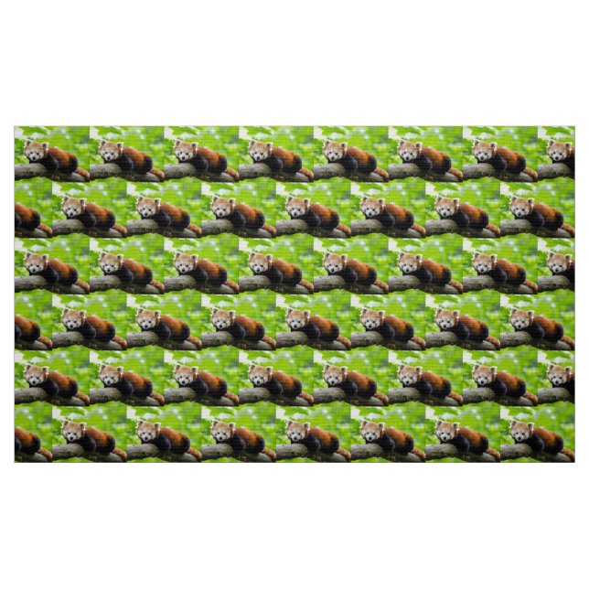 Tissu Panda rouge (Fat Quarter)