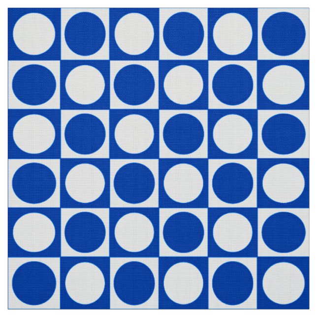Tissu Panneau de contrôle du milieu du siècle - cobalt e (Échantillon)