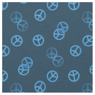 Tissu Panneau de paix bleu