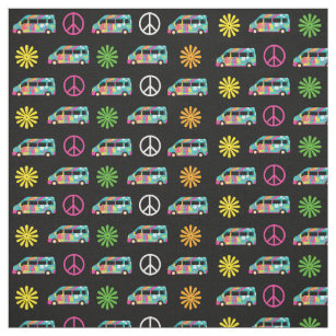 Tissu Panneau de Paix Hippie Bus les années 70