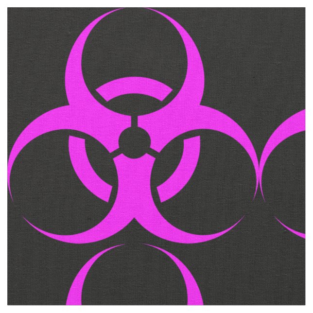 Tissu Panneau de signalisation de risque biologique rose (Fermer)