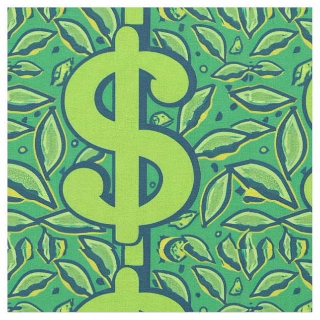 Tissu panneau emblématique du motif de dollar (Fermer)