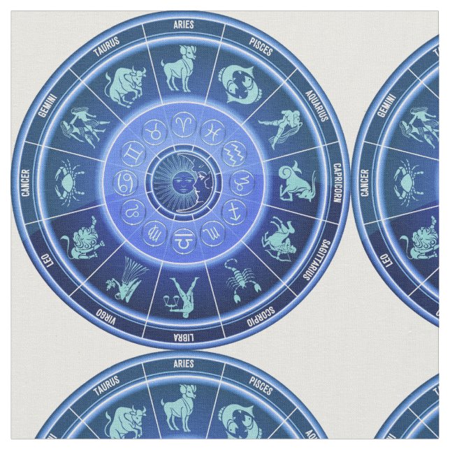 Tissu Panneau solaire Zodiac Calendrier Astrologie Thund (Fermer)