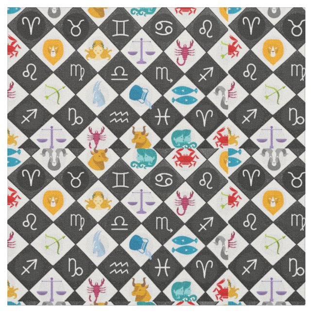 Tissu Panneau solaire Zodiac Calendrier Astrologie Thund (Fermer)