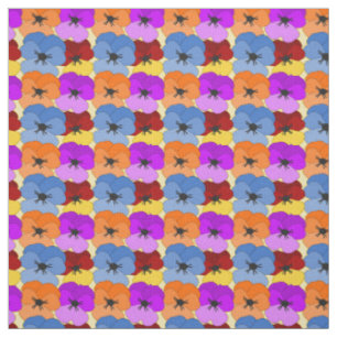 Tissu Pansy Collage