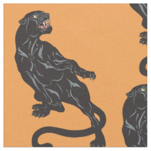 Tissu panthère noir