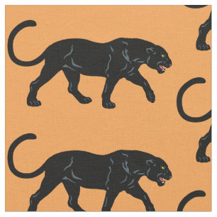 Tissu panthère noir