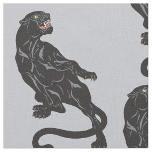 Tissu panthère noir